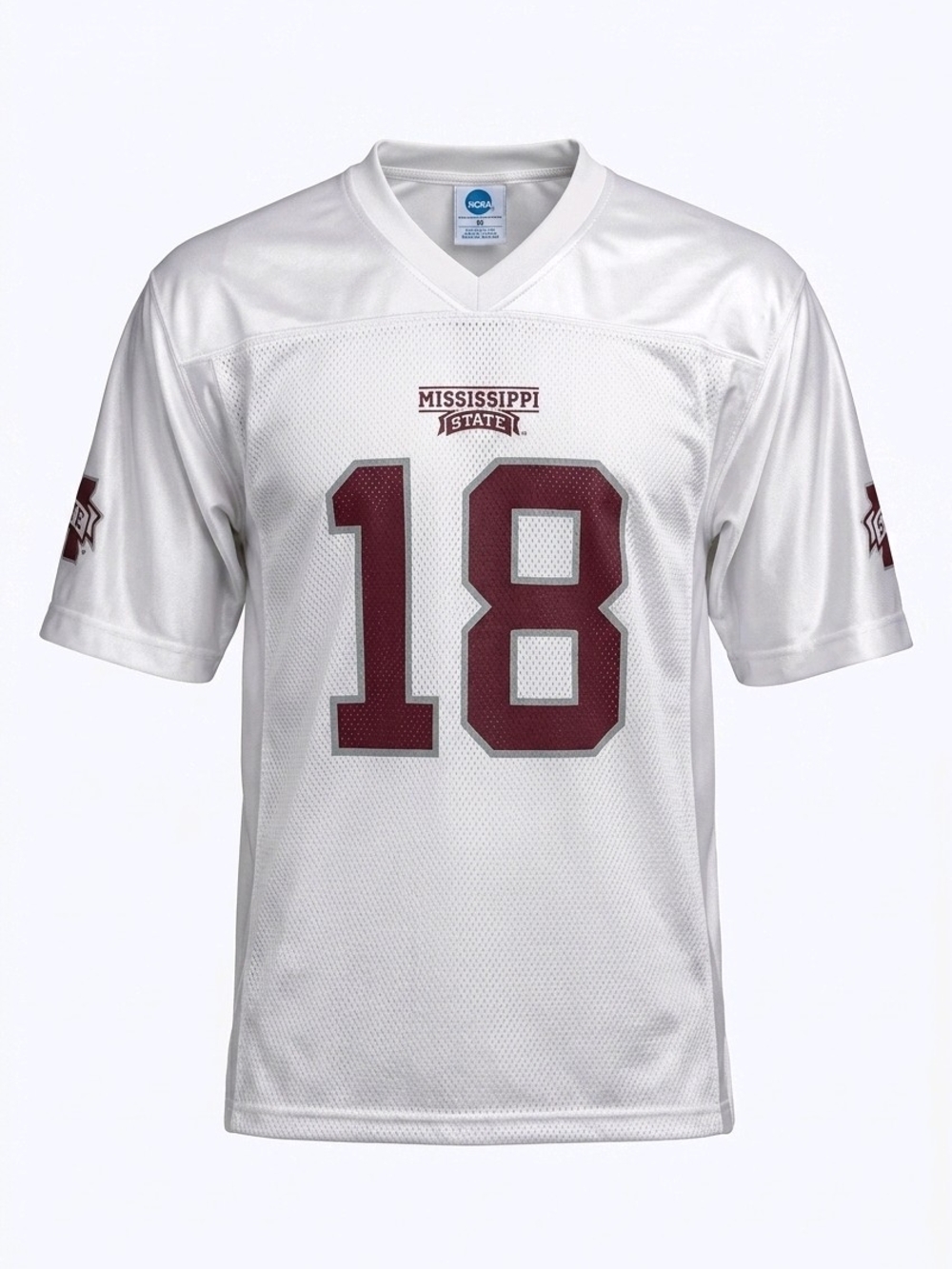 Mississippi State Men's White Football Jersey - #18